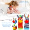 QINREN 4 Pcs Baby Wrist Rattles Socks Toys, Newborn Wristband