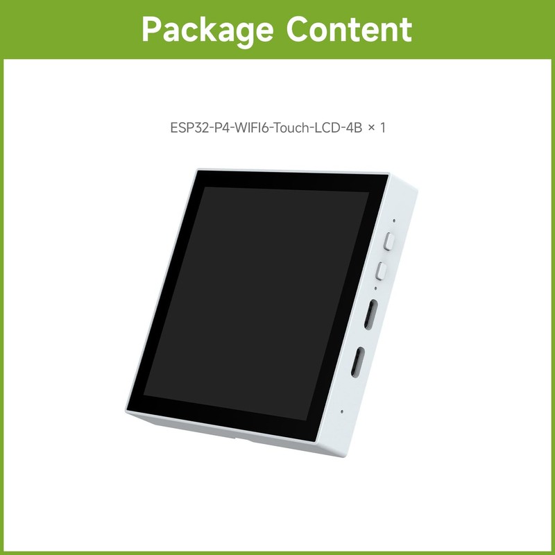 Waveshare ESP32-P4-WIFI6-Touch-LCD-4B (Support External Camera), ESP32-P4 Smart 86 Box, Dual-Core