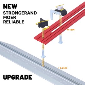 Stair Tread Template Tool,Aluminum Alloy Stair Measuring Tool,Adjusts 11.5"-60" Stair Tread Jig for Stairs,Risers,Partitions,Self and Cutting Drywall,Compatible with Many Types of Layout Projects
