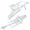 JMTBNO Universal Dirt Enduro Bike LED Rear Fender Brake Tail