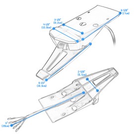 JMTBNO Universal Dirt Enduro Bike LED Rear Fender Brake Tail Light Turn Signal Off Road