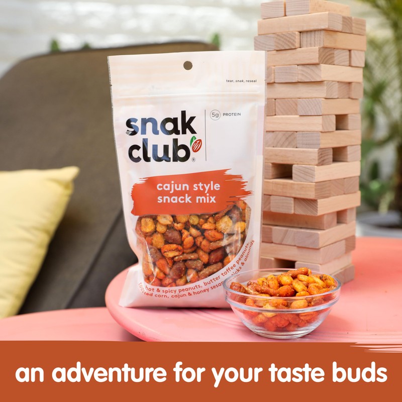 Snak Club Cajun Style Snack Mix with Hot and Spicy