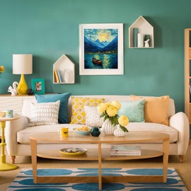 FITIMOLO Paint by Numbers for Adults Kids Beginner Students Without Frame, DIY Oil Painting Set, 16 * 20 inch Canvas Paintbrushes Acrylic Paint Kits,Gift,Home Decor, Sunrise