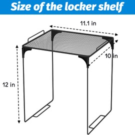 BCUEIDO Locker Organizer, Back to School Essentials Locker Accessories for Boys, Locker Set Include Locker Shelf, Locker Mirror, Whiteboard, Dry Erase Markers Holder and More (Black)