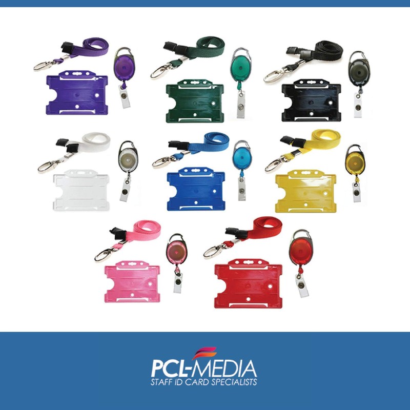 PCL Media ltd Yellow Retractable Badge Reel with Carabiner Clip