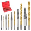HSEAMALL 10PCS Screw Extractors with Left Hand Cobalt Drill Bits