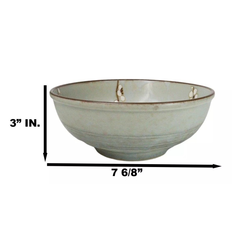 Set Of 4 Japanese Soushun Sakura Cherry Blossoms Porcelain Salad