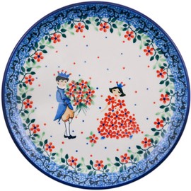 Polish Pottery Toast Plate made by Ceramika Artystyczna (Festive Misteltoe Theme) Signature UNIKAT + Certificate of Authenticity