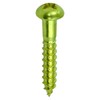 DAIDOHANT 10183319 Wood Screw, Brass, Round Head (Nominal Diameter d)