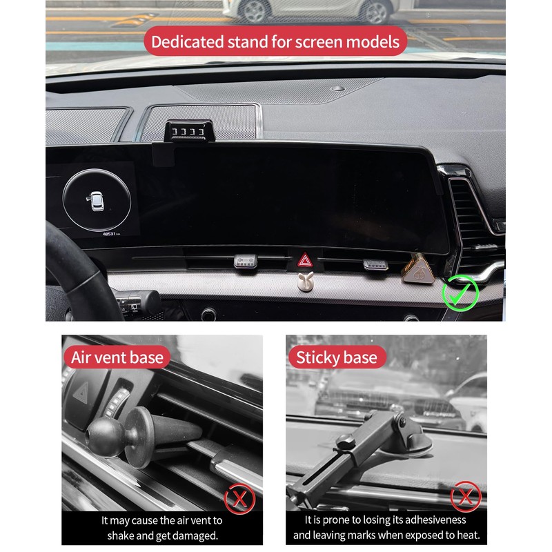 Auto Clamp Car Phone Holder for Kia Sportage 2023-2025, 12.3"
