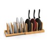 FoverOne Expandable Pot Lid Organizer, Bamboo Pot and Pan Organizer