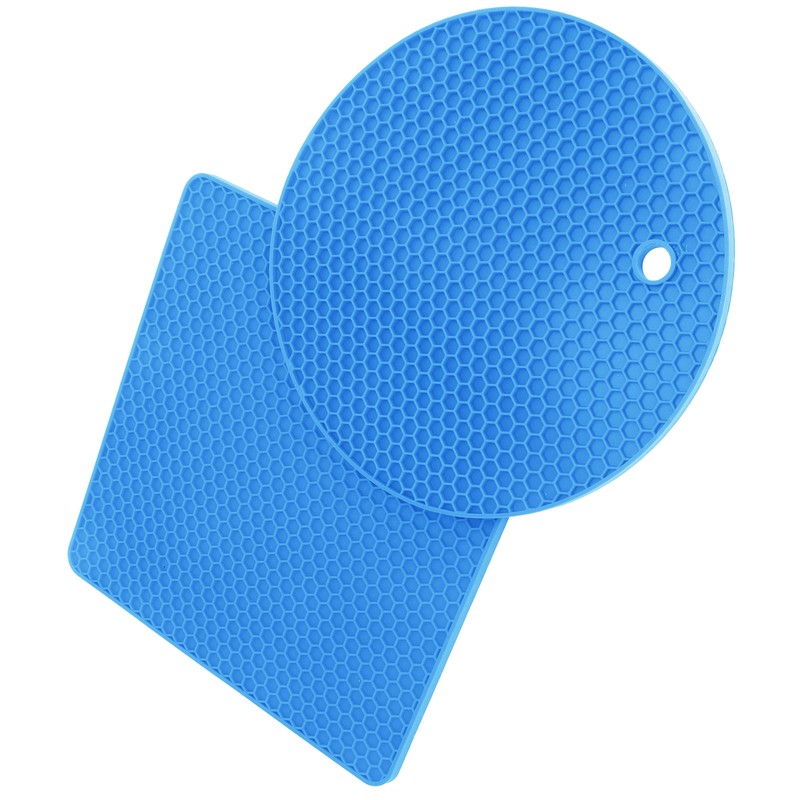 5 PCS 2 Round 3 Square Silicone Honeycomb Mat Multipurpose