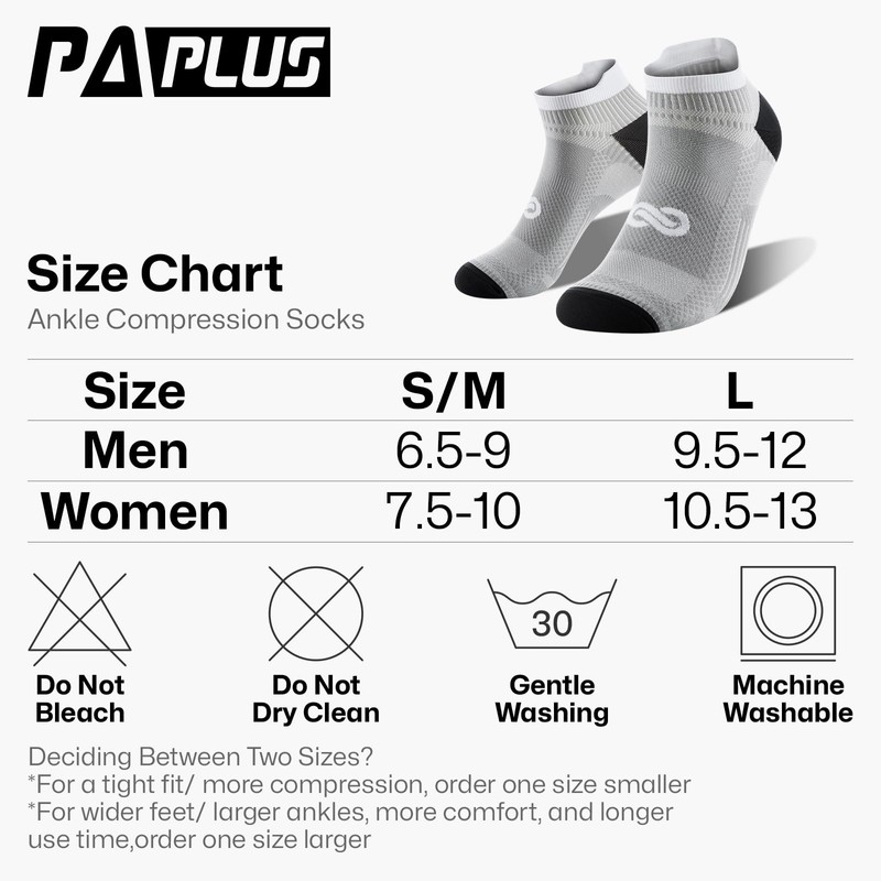 Compression Socks No Show Plantar Fasciitis Sock for Men and