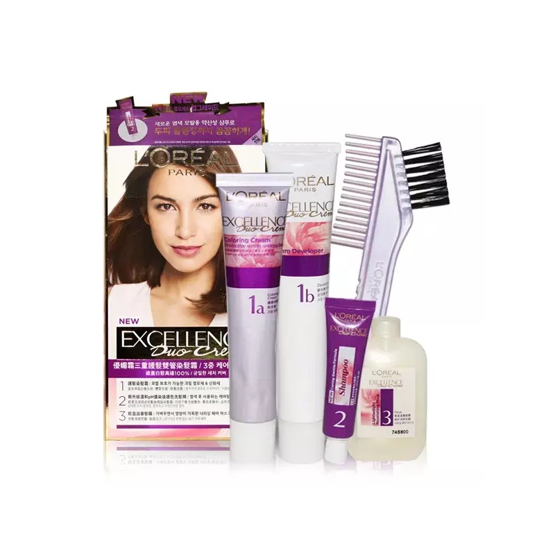 L'Oréal 로레알 엑셀랑스 듀오크림 L'Oreal Excellence Duo Creme [Brown 4]