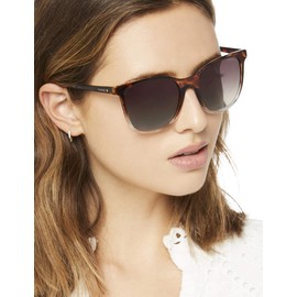 Polaroid Women's Pld 4059/S 086 Sunglasses, Dark Havana/Bw Black Brown, 53 UK