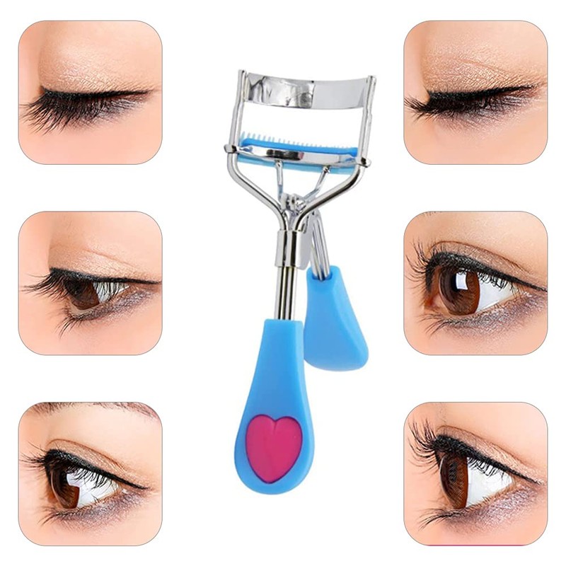 2 Pcs Eyelash Curler with Comb Stainless Steel Eye Lash