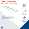 Lithonia Lighting 4 Foot LED Light Fixture, Low-Profile LED Wraparound