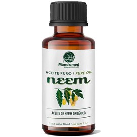 Aceite puro de Neem Frasco de Aceite Esencial de 30 ml. Aceite de Neem prensado en frío puro Manudmed Granja Ecológica