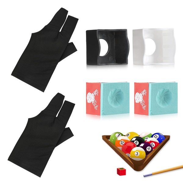 Homequarry Elastic 3 Finger Billiard Gloves - Snooker Cue Sports