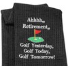LEVLO Ahhhh Retirement Golf Yesterday Golf Today Golf Tomorrow Embroidered