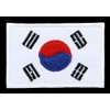 South Korea Flag Small Iron-On or Sew On Iron-On Patch