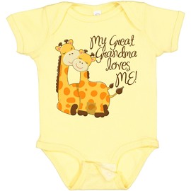 inktastic My Great Grandma Loves Me Baby Bodysuit 6 Months Banana 265d9