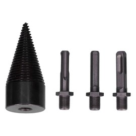 4Pcs Electric Wood Drill Bit, Wood Drill Bit with Shank Metal Splitter Driller Part Set 32mm for Firewood Log