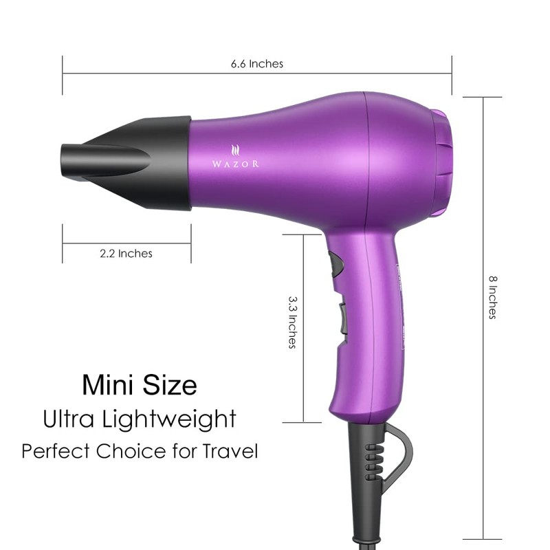 Small Lightweight Hair Dryer for Kids Compact Blow Dryer for