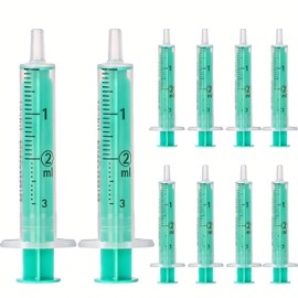 MedixX Disposable Syringes 2 ml without Needles in Various Sizes for Hobby and DIY Syringes Individually Sterile Packed in Practical Sliding Seal Bag (10 x 2 ml)