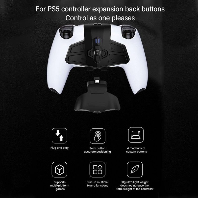Back Paddle for Controller ABS Programmable Game Controller Back Button