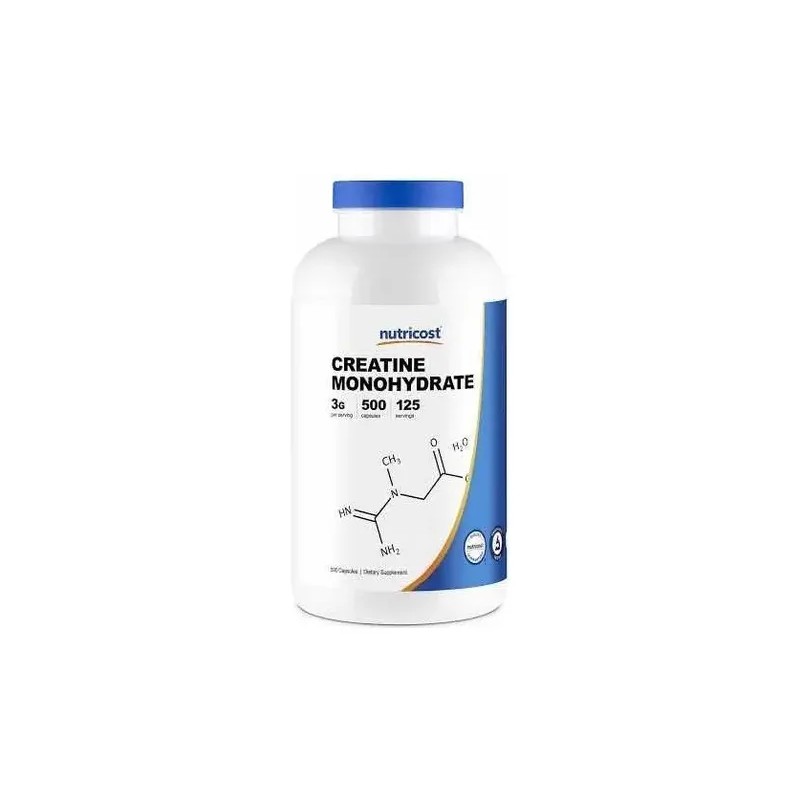 Creatina Monohidrato 750 Mg, 500 Cáps, Gana Fuerza Muscular Sabor