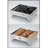 CAMPINGMOON Portable Charcoal Grill Fire Pit Small Stainless Steel for