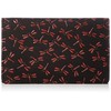 [Wamonoya] [Indenya] Business Card Holder, Black Deerskin x Red Lacquer
