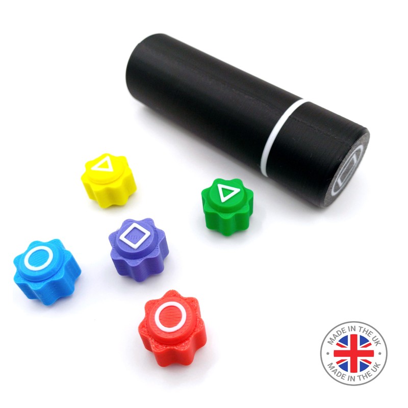 Traditional Korean Gonggi Game Set, 5 Colourful Stones with Storage