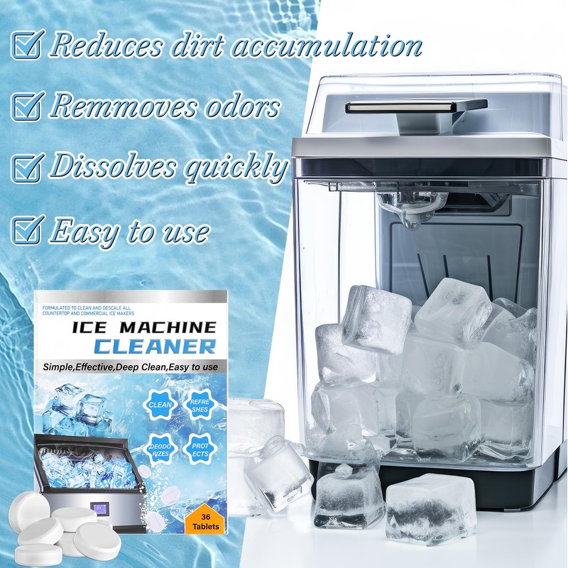Swiffen 36 Pcs Ice Machine Cleaner Tablets Descaler, Clean Tablets