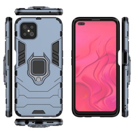 Case for Oppo A92S/Reno 4Z 5G,Hybrid Heavy Duty Protection Shockproof Defender Kickstand Armor Case Cover,Navy