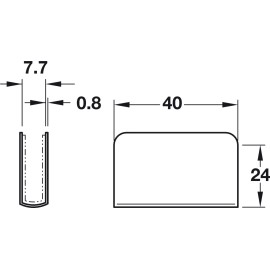 Häfele Hafele 245.63.228 Chrome Plated Magnetic Pressure Catch Strike Plate