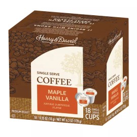 Harry and David Maple Vanilla Coffee Single Serve Cups - 72 Count
