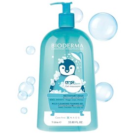 Bioderma - ABCDerm - Gel espumoso - Lavado suave para bebs - Limpiador sin jabn - Gel corporal para pieles delicadas de bebs y nios                   