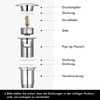 KES S2019A-CH Drain Fitting Sink with Overflow Sink Plug Pop