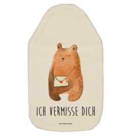 Mr. & Mrs. Panda Hot Water Bottle Love Letter Bear - Gift, Children's Hot Water Bottle, Teddy, Hot Water Bottle Cover, Heat Cushion, Teddy Bear, Hot Water Bottle with Cover, Longing, Grain Cushion, Friend