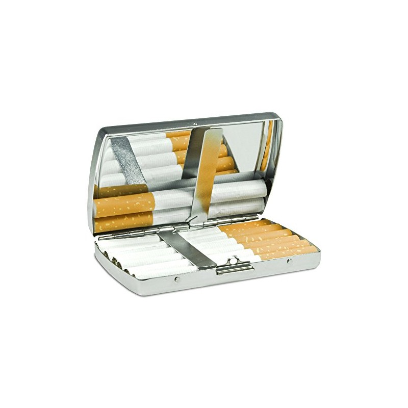 Zigarettenetui mit Namen Fuzzi - Edle Chrom-Metallbox mit Design Rosenherz