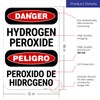Sigo Signs, Danger Hydrogen Peroxide Bilingual OSHA Sign, 12x18 Inches,