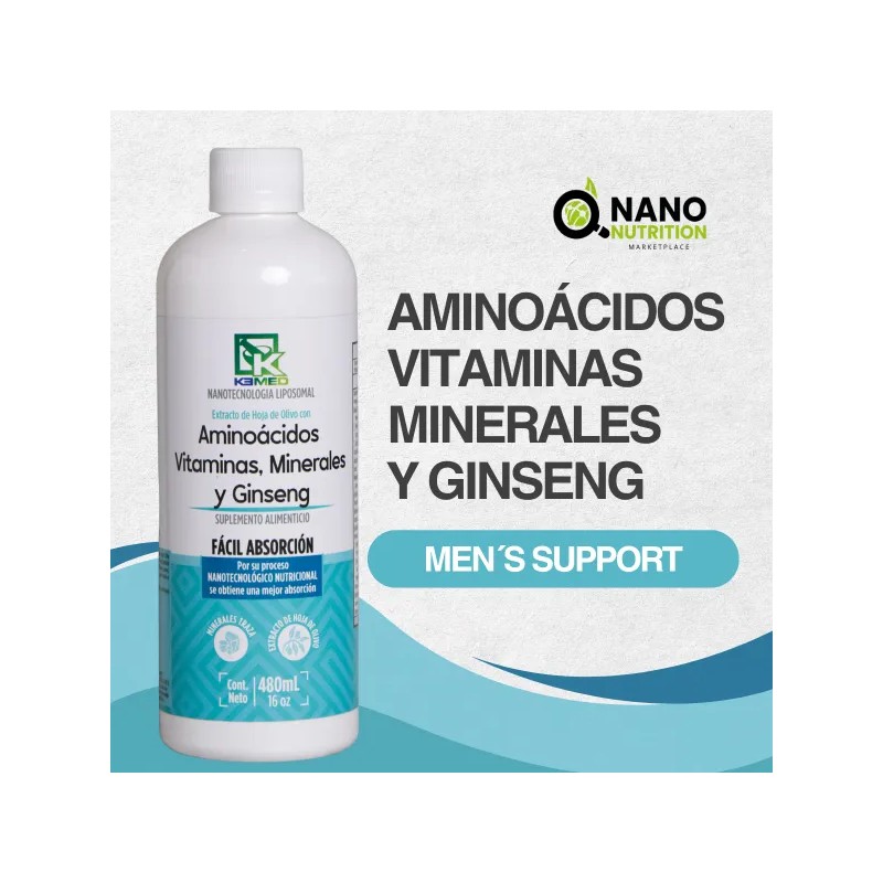 Suplemento Alimenticio Con Aminoacidos Ginsen Nano Nutricion Naranja