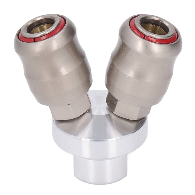 Air Hose Splitter 2 Way Carbon Steel Automatic Pneumatic Quick