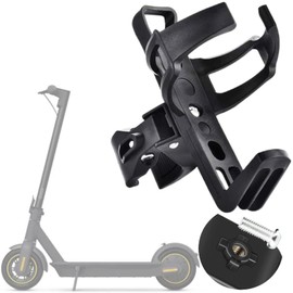 GLDYTIMES - Soporte para botella de bicicleta de rotación de 360 grados, antideslizante, accesorios de desmontaje rápido, soporte para tazas/botellas, apto para scooter eléctrico, silla de ruedas, motocicleta eléctrica, color negro