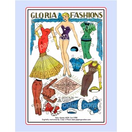 Forget-me-Not Publishing Set of SEVEN Katy Keene Paper Doll Prints Gloria & Lucki Red 50s Restored 3062