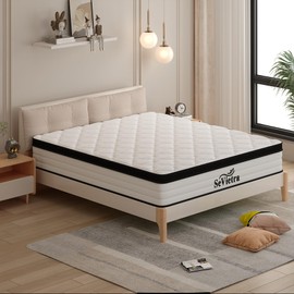 SeVietra Queen Mattress, 12 Inch Queen Size Mattress in a Box, Pocket Springs, Motion Isolation, Pressure Relief, Medium Firm, Breathable Comfort