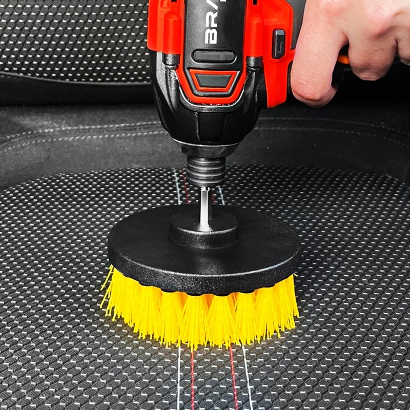 BRAVE TOOLS 5 x DRILL ATTACHMENT CLEANING BRUSH SET POWER