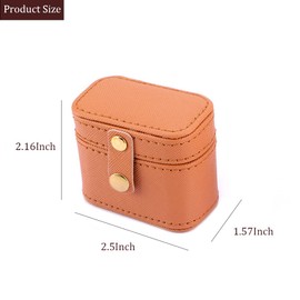 Caizqbry Small Jewelry Box, Velvet Travel Jewelry Box Small Jewelry Organizer Box for Girls Women,Orange